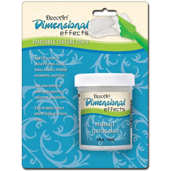 DecoArt Dimensional Effects Paintable Texture Paste Carded White