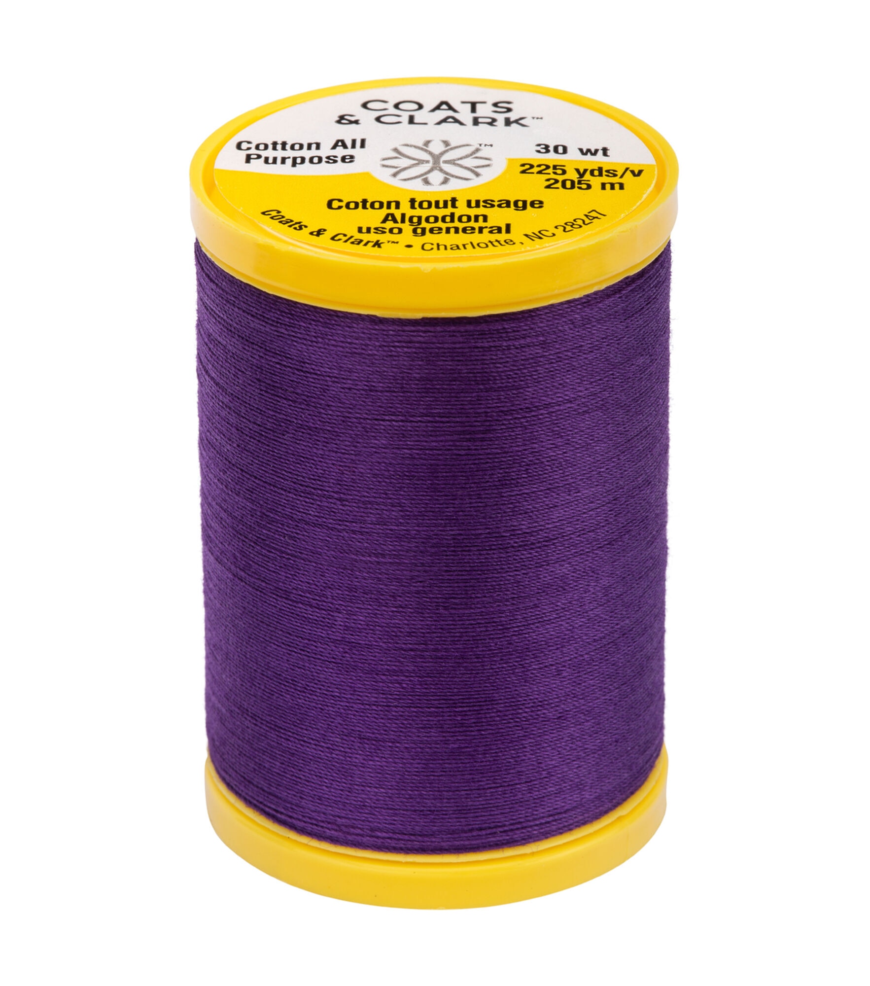Coats & Clark All Purpose Cotton Thread 225yds, Purple, hi-res