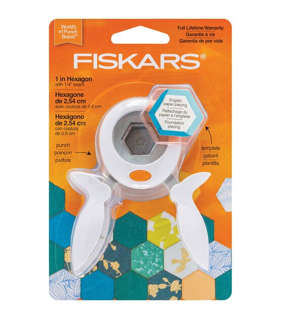 Fiskars 1'' Squeeze Punch & Acrylic Template Hexagon