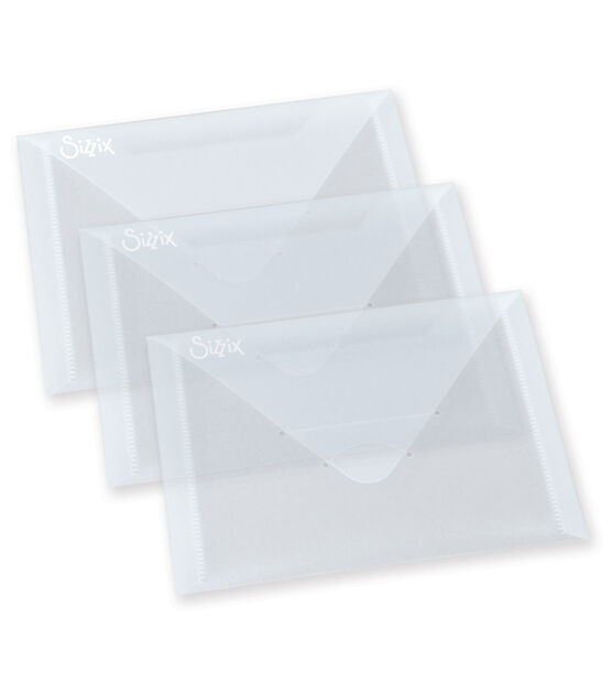 Sizzix Plastic Envelopes 3 Pkg  6.875"X5"