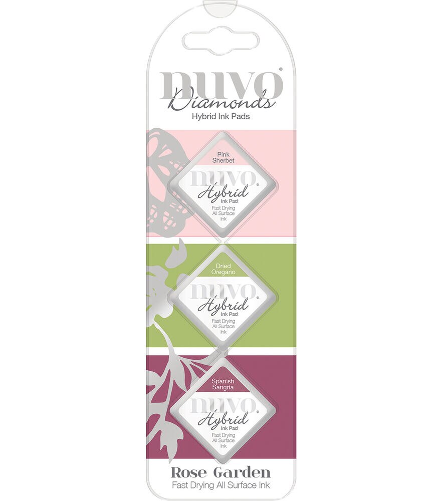 Nuvo by Tonic Studios Diamonds 3 pk Hybrid Ink Pads, Rose Garden, swatch, image 4