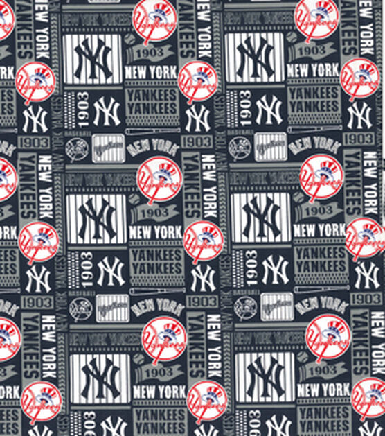 Fabric Traditions MLB Cotton Fabric NY Yankees Block, , hi-res, image 2