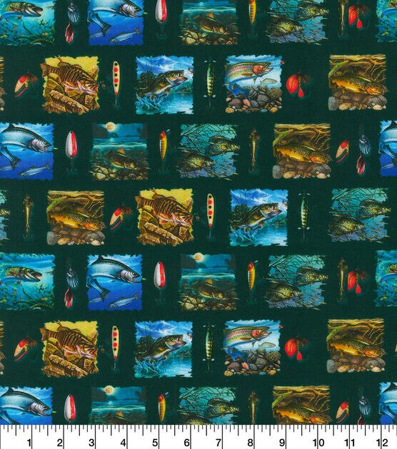 Robert Kaufman Scenic Fish Novelty Cotton Fabric, , hi-res, image 2