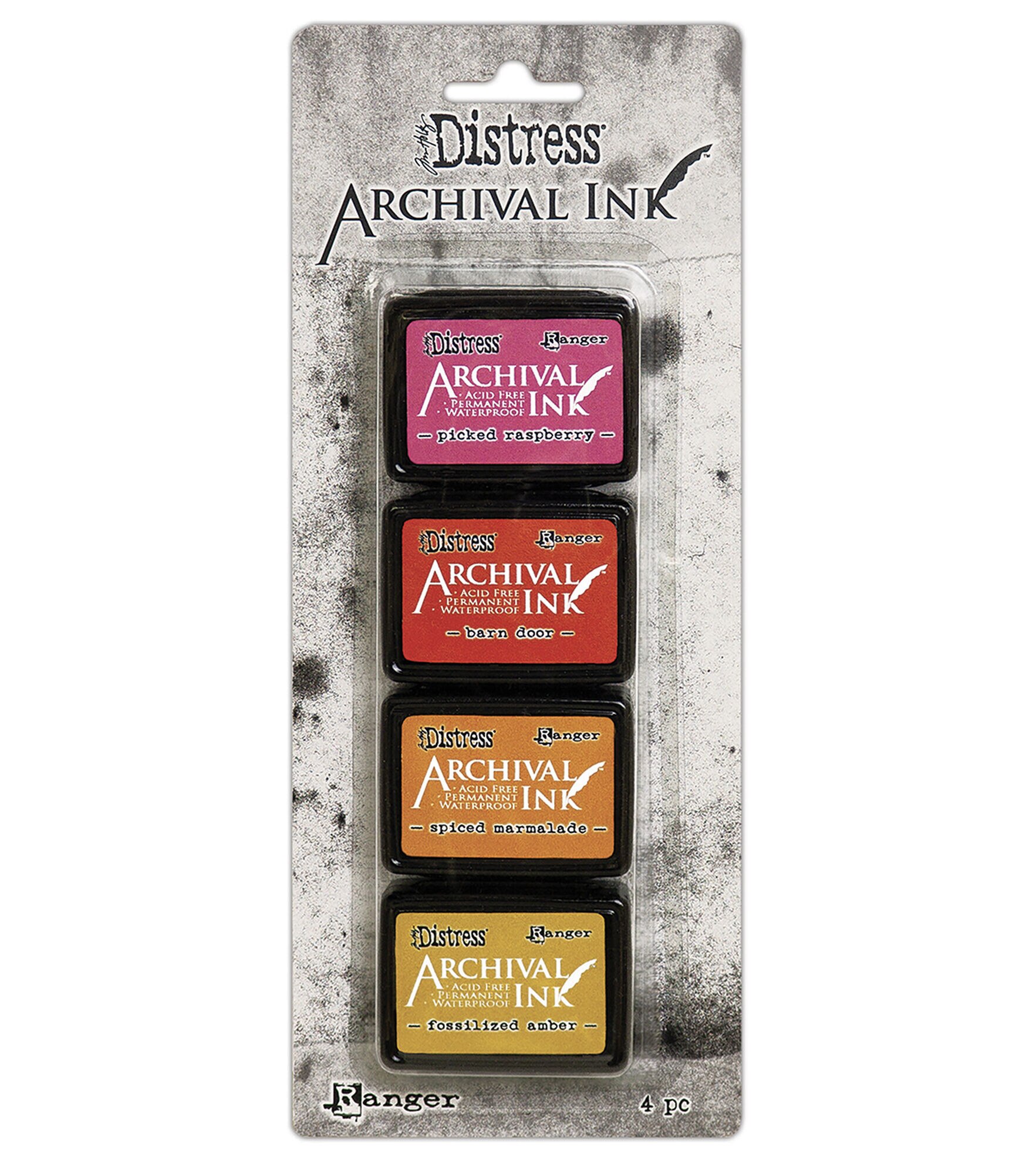 Tim Holtz 4ct Archival Distress Mini Ink Pads, Kit 1, hi-res