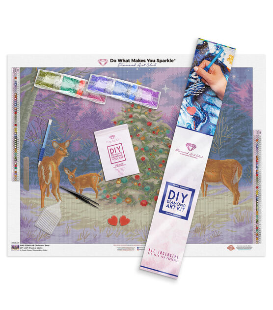 Diamond Art Club 29 x 22 Christmas Deer Painting Kit