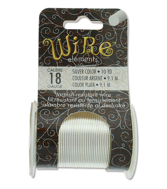 Wire Elements 18 Gauge 10yds Tarnish Resistant Wire Silver