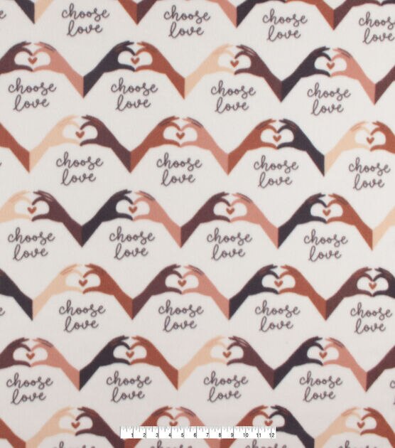 Choose Love Blizzard Fleece Fabric