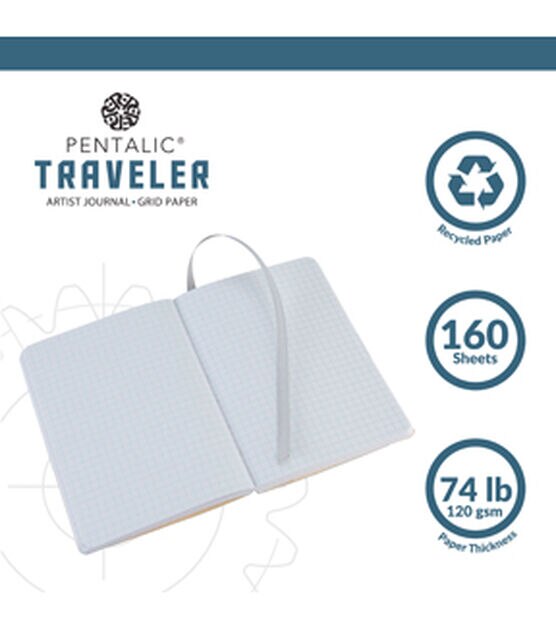 Pentalic's Traveler Pocket Journal 4x6 Gray, , hi-res, image 2