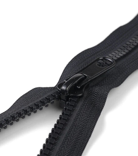 Powerlock Single Pull VF #8 Zipper - Black 54 in. - Zippers by Size - Sewing Supplies