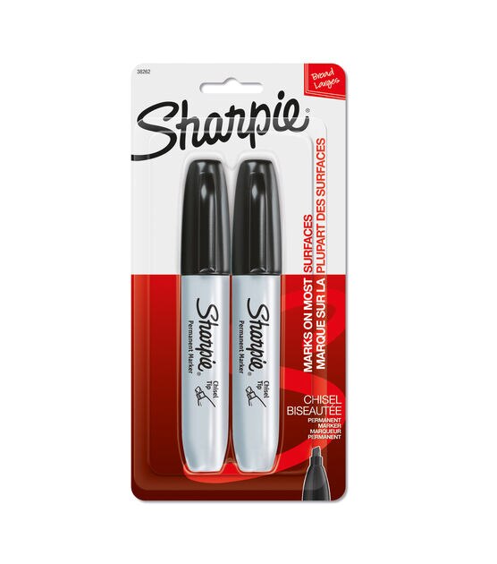 Sharpie 2 pk Chisel Tip Permanent Markers Black