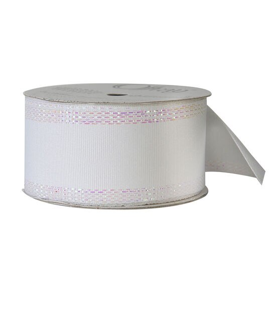 Offray 1.5" x 9' Sparkle Edge Solids Grosgrain Ribbon