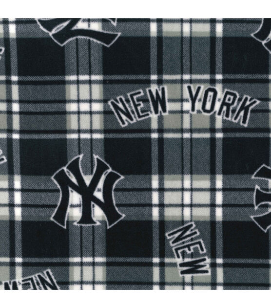 Fabric Traditions New York Yankees Fleece Fabric Plaid, , hi-res, image 2