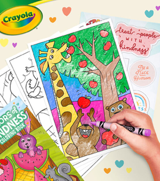 Crayola 96 Sheet Colors of Kindness Coloring Book With Stickers, , hi-res, image 4