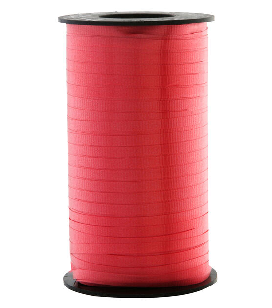 Offray Splendorette Curling Ribbon 3/16''x350 yds Red