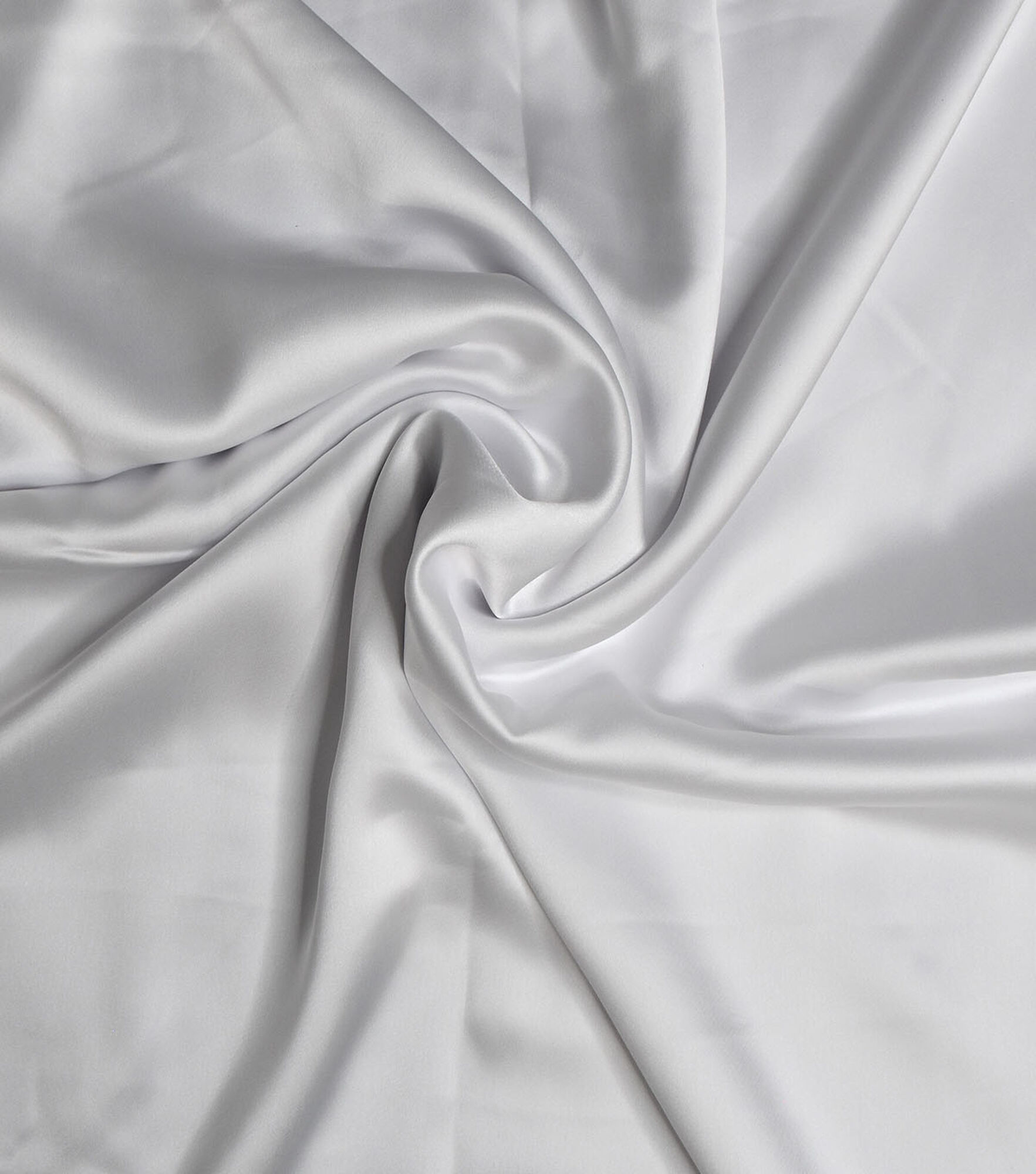 Casa Collection Silky Charmeuse Fabric, White, hi-res