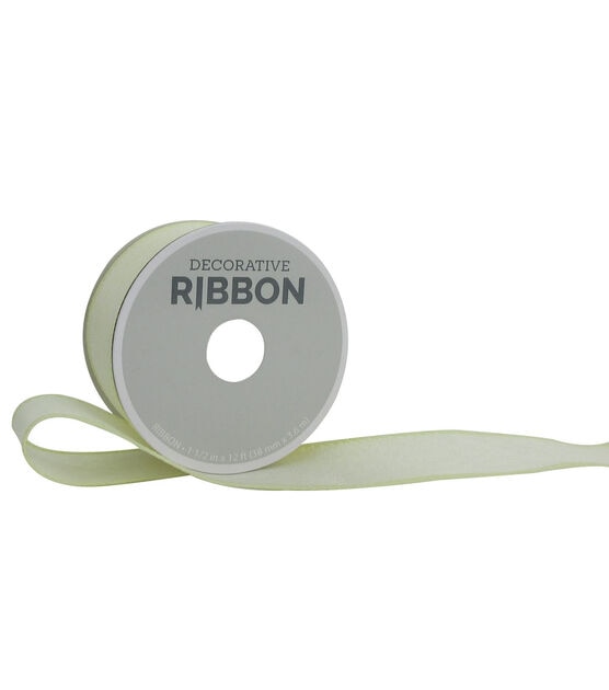 Decorative Ribbon 1.5" Solid Linen Ribbon Ivory