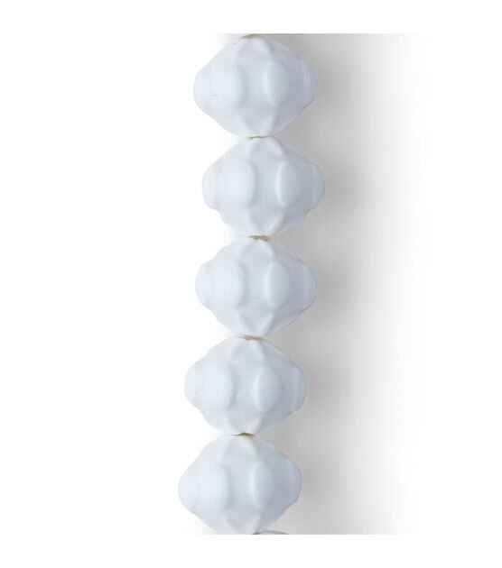 7" White Ceramic Lantern Bead Strand by hildie & jo, , hi-res, image 3