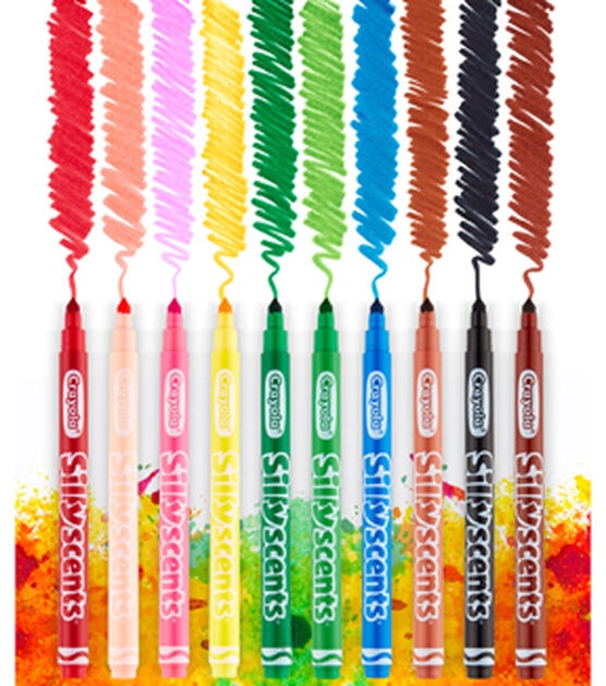 Crayola 10ct Silly Scents Smash Ups Fine Tip Washable Markers, , hi-res, image 4