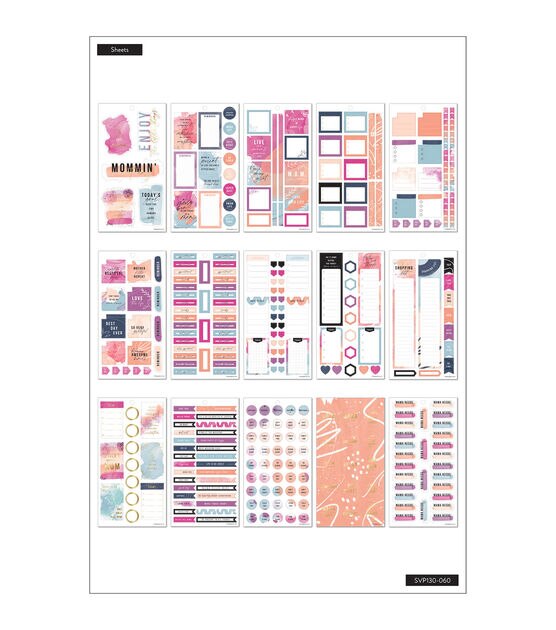 732pc Mixed Media 30 Sheet Happy Planner Sticker Pack, , hi-res, image 2