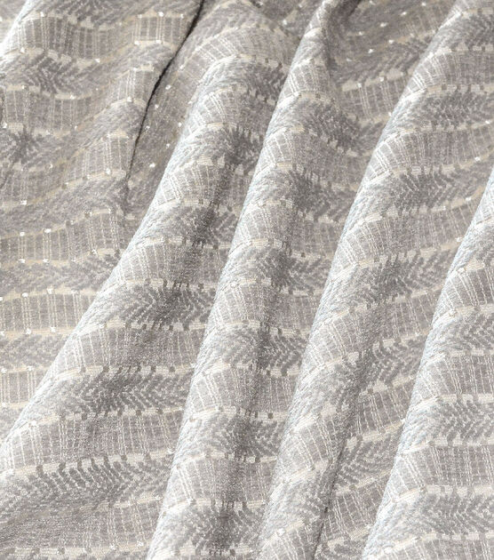 Waverly Designer Upholstery Fabric 54" Admiral Stripe Nikel, , hi-res, image 2