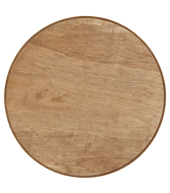 Elegant Designs 13.75" Round Wood Serving Tray w/ Handles, "Feast", , hi-res, image 4