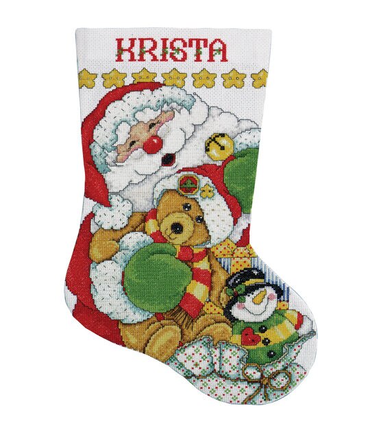 Design Works 17" Santa Counted Cross Stitch Stocking Kit, , hi-res, image 2