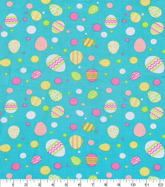 Easter Egg Multi Dot Easter Cotton Fabric