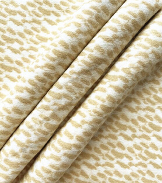 Cream Tan Blurred Abstract Dots Jersey Knit Fabric, , hi-res, image 3
