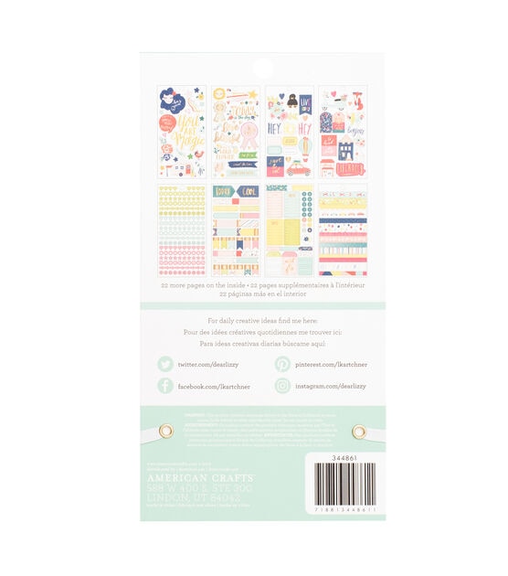 American Crafts Dear Lizzy Sticker Book with Foil Accents, , hi-res, image 2