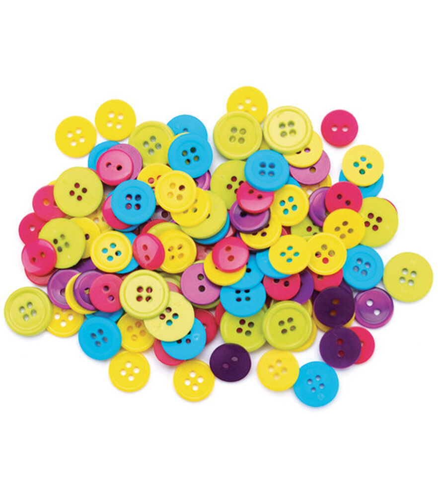 Favorite Findings 130ct Assorted Buttons, Fun, swatch