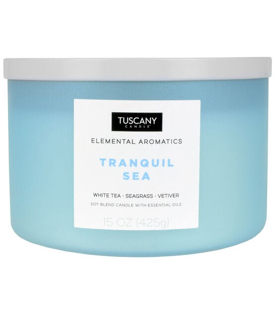Tuscany Candle Elemental Aromatics Tranquil Sea Scented Jar Candle