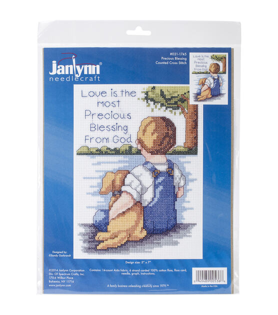 Janlynn 5" x 7" Precious Blessing Counted Cross Stitch Kit