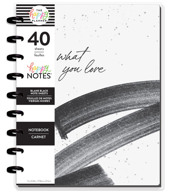Happy Planner Classic 40 Sheet Black Pages Notebook