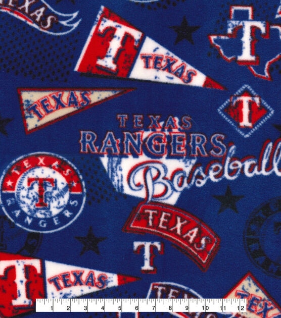 Fabric Traditions Texas Rangers Fleece Fabric Vintage, , hi-res, image 2