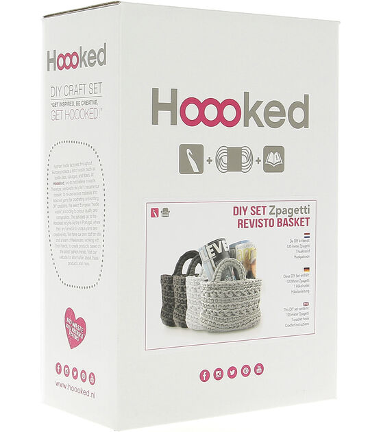 Hoooked Zpagetti Off-white Revisto Basket Crochet Kit