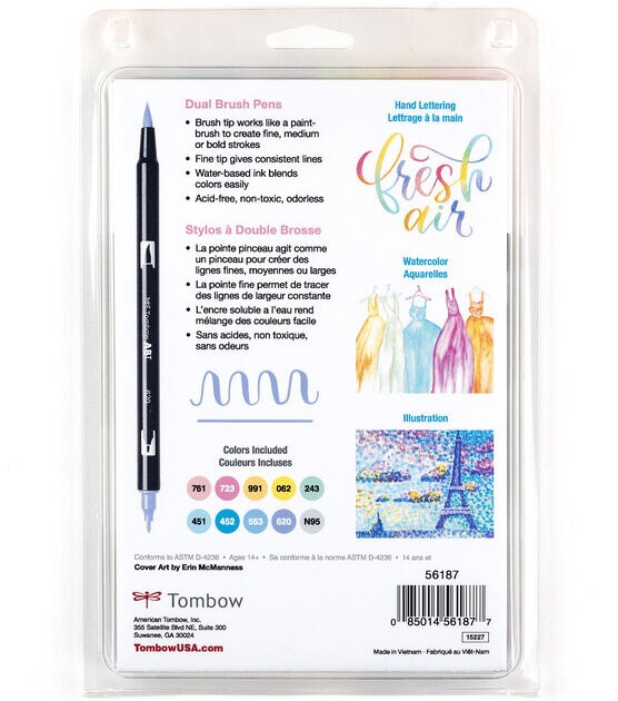 Tombow Dual Brush Markers 10 Pkg Pastel, , hi-res, image 10