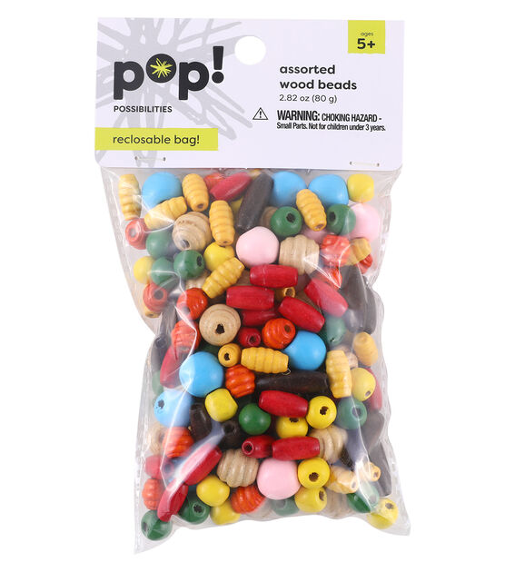 POP! Possibilities Assorted Wooden Beads - Multi