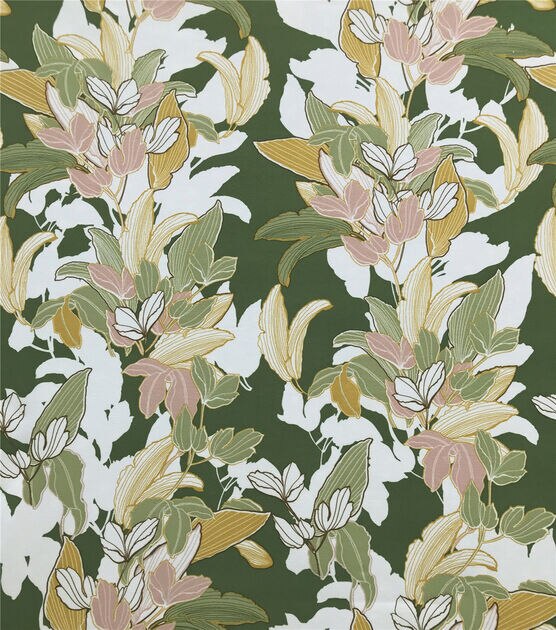 Olive Leaves Double Brush Jersey Knit Fabric