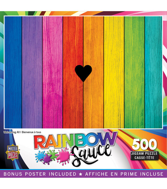 MasterPieces 15" x 21" Rainbow Sauce Welcoming All Jigsaw Puzzle 500pc