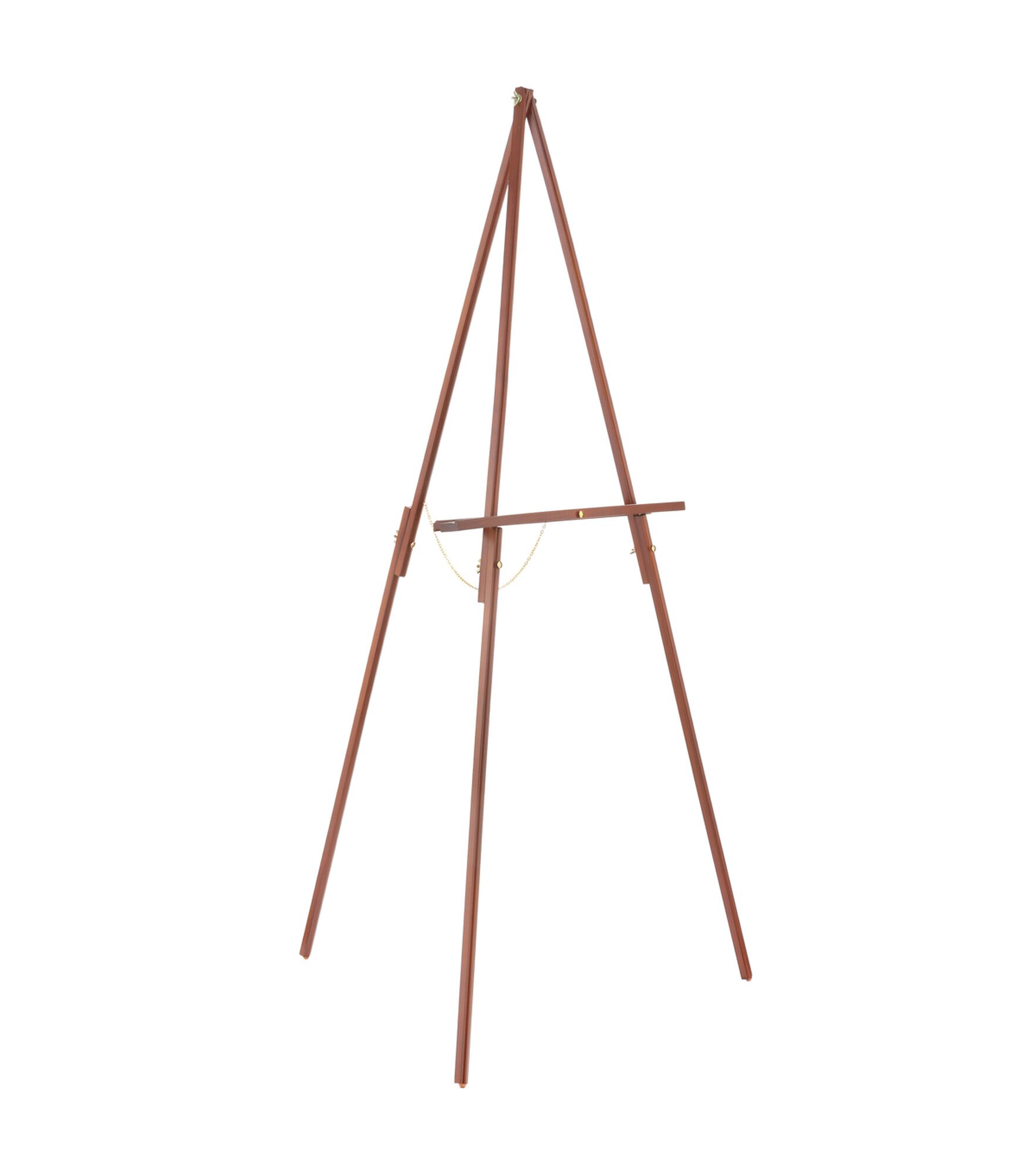 60" Wood Stained Adjustable Sketch Easel Stand by Artsmith, Stained 60in, hi-res