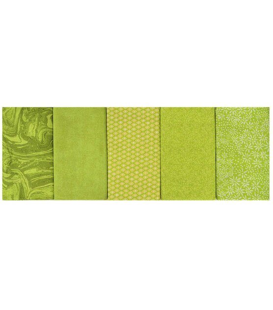 18" x 21" Green Blender 1 Cotton Fabric Quarters 5ct by Keepsake Calico, , hi-res, image 2