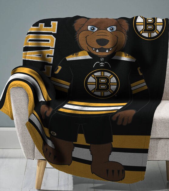 Uncanny Brands Boston Bruins Blades 60” x 80” Plush Blanket, , hi-res, image 2