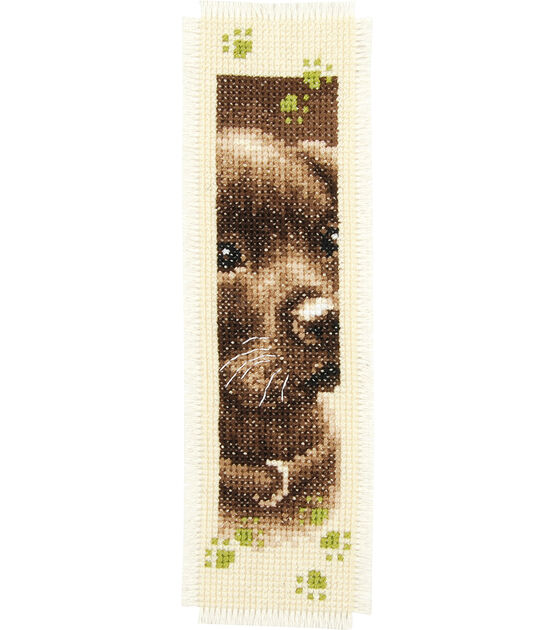 Vervaco 2" x 8" Cat & Dog Bookmark Counted Cross Stitch Kit 2ct, , hi-res, image 2