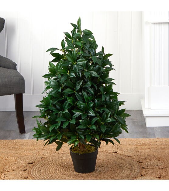 Nearly Natural 3ft. Bay Leaf Artificial Topiary Tree UV Resistant, , hi-res, image 4