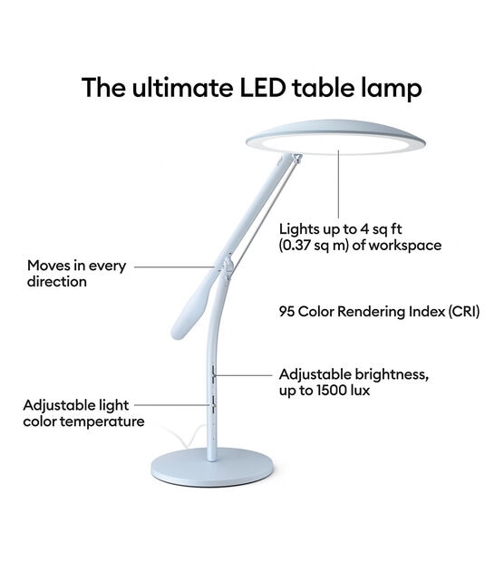 Cricut Bright 360 Ultimate LED Table Lamp, , hi-res, image 2