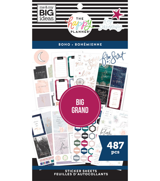 487pc Boho 30 Sheet Happy Planner Sticker Pack