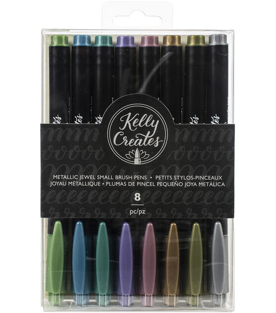 Kelly Creates Small Brush Pens Metallic Jewel 8pk, , hi-res, image 2