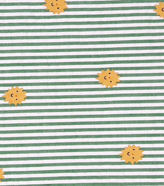 POP! Green Stripe Sunshine Seersucker Fabric
