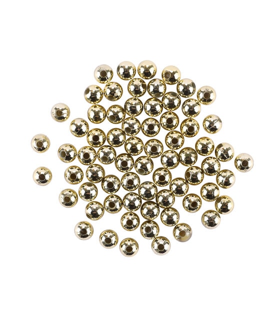 6mm Shiny Gold Plastic Beads 750pc by hildie & jo, , hi-res, image 2