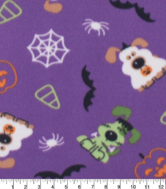 Blizzard Fleece Halloween Spot Fabric, , hi-res, image 3